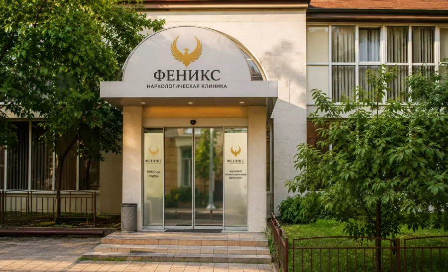 Вход в наркологическую клинику «Феникс» в Амурске